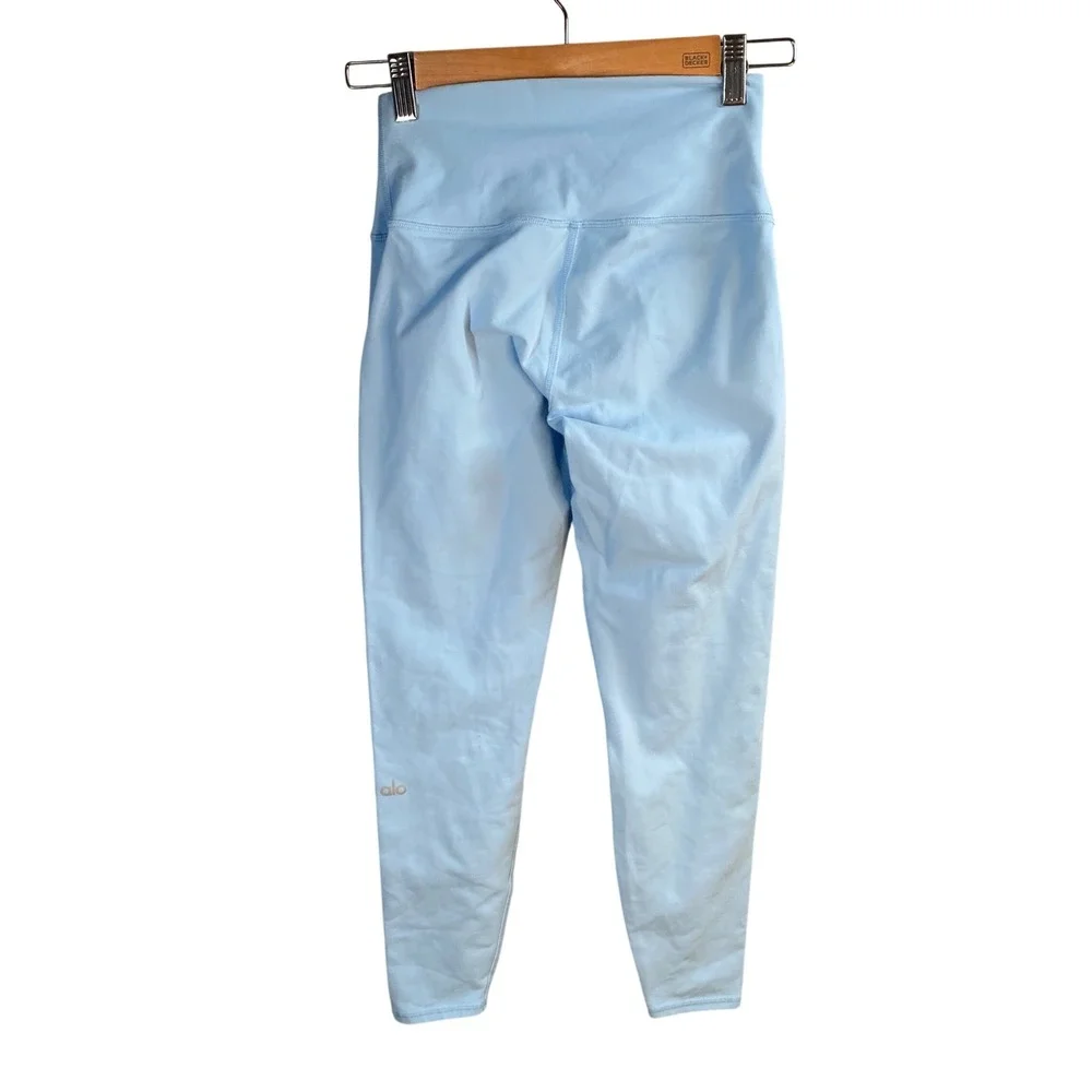 Alo Yoga High-Waist Airbrush Leggings Womens Small Light Blue 7/8 Activewear